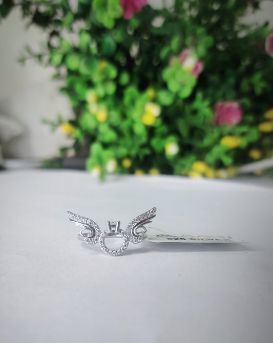 Angel wings .. with  diamond Sterling Silver 925