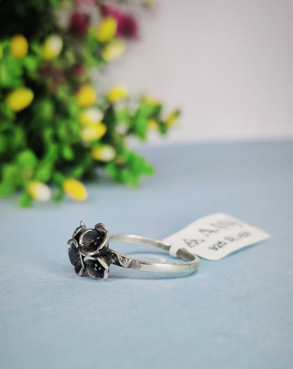 Heirloom Rose Flower Sterling Silver-925 Ring