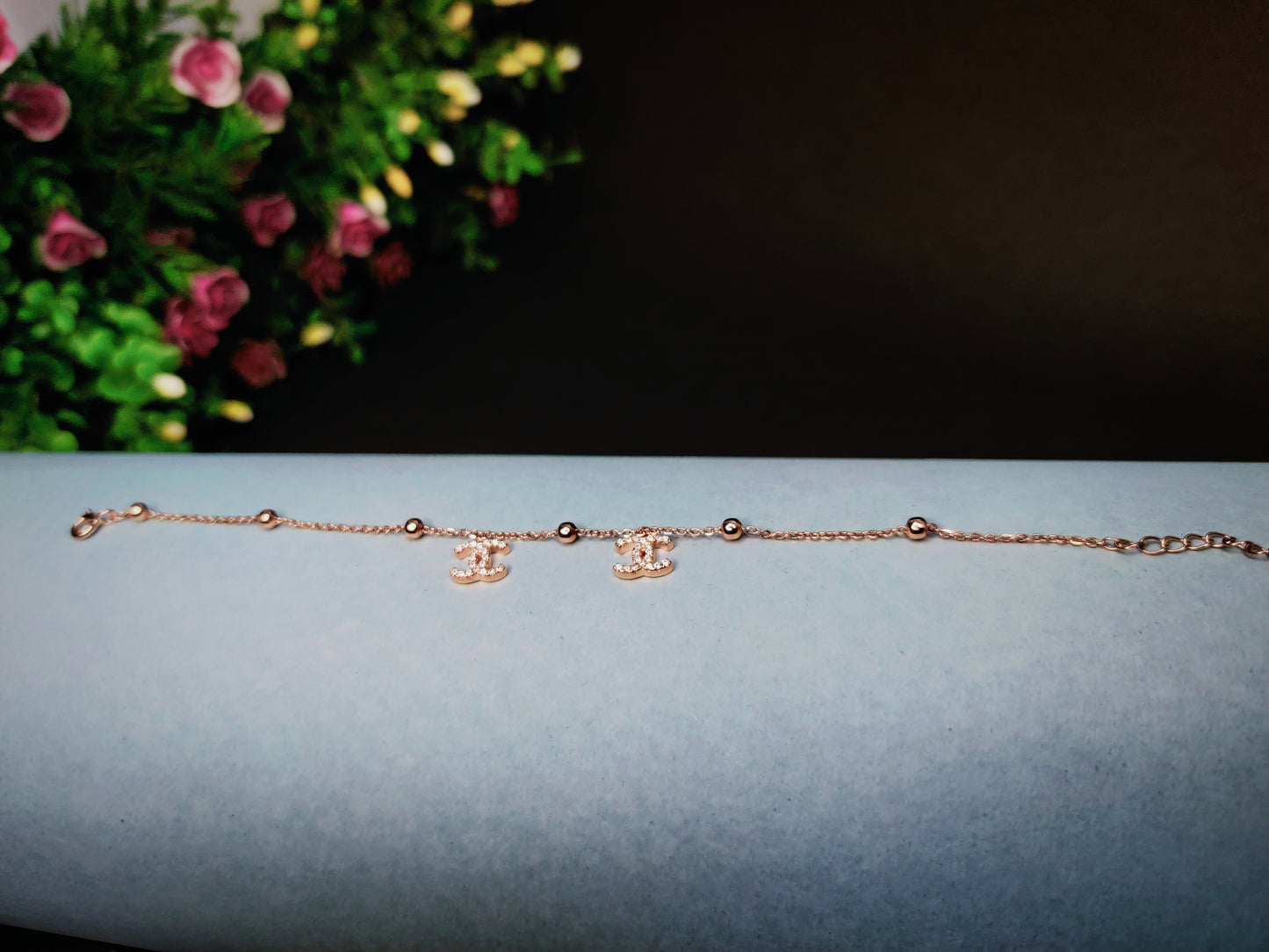 Chanel Diamond dangler Sterling 925- Silver Bracelets