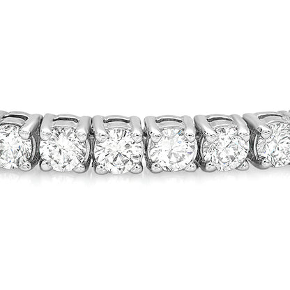 Tennis a Classic Square Small Diamond in a Row Sterling 925- Silver Bracelet