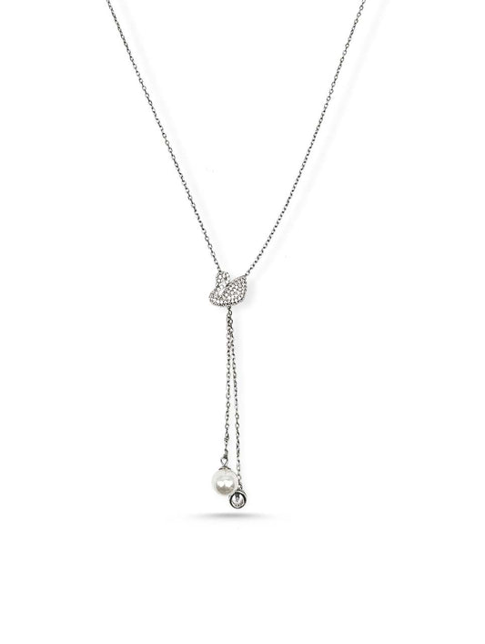 White Swan & Tahiti White Sea Pearl Pendent With Chain 925 Sterling Silver SCH/5567
