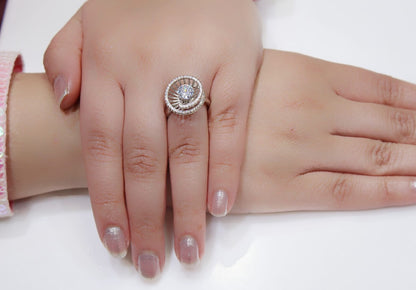 SPIRAL DIAMOND Ring Starling Silver SLR92/6447